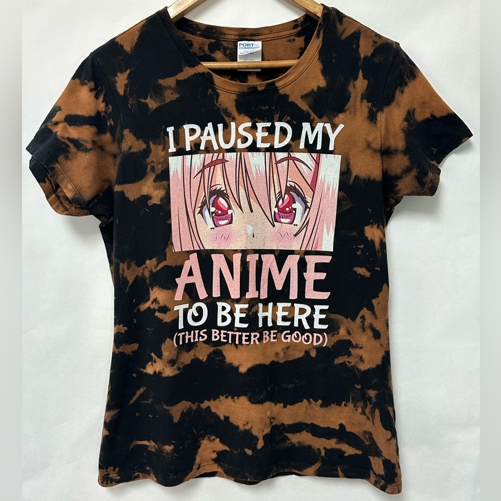 I Paused My Anime Reverse Tie Dye Tee